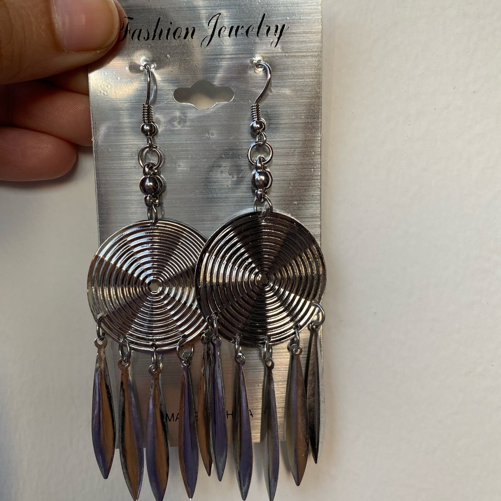 NWT silver dream catcher earrings